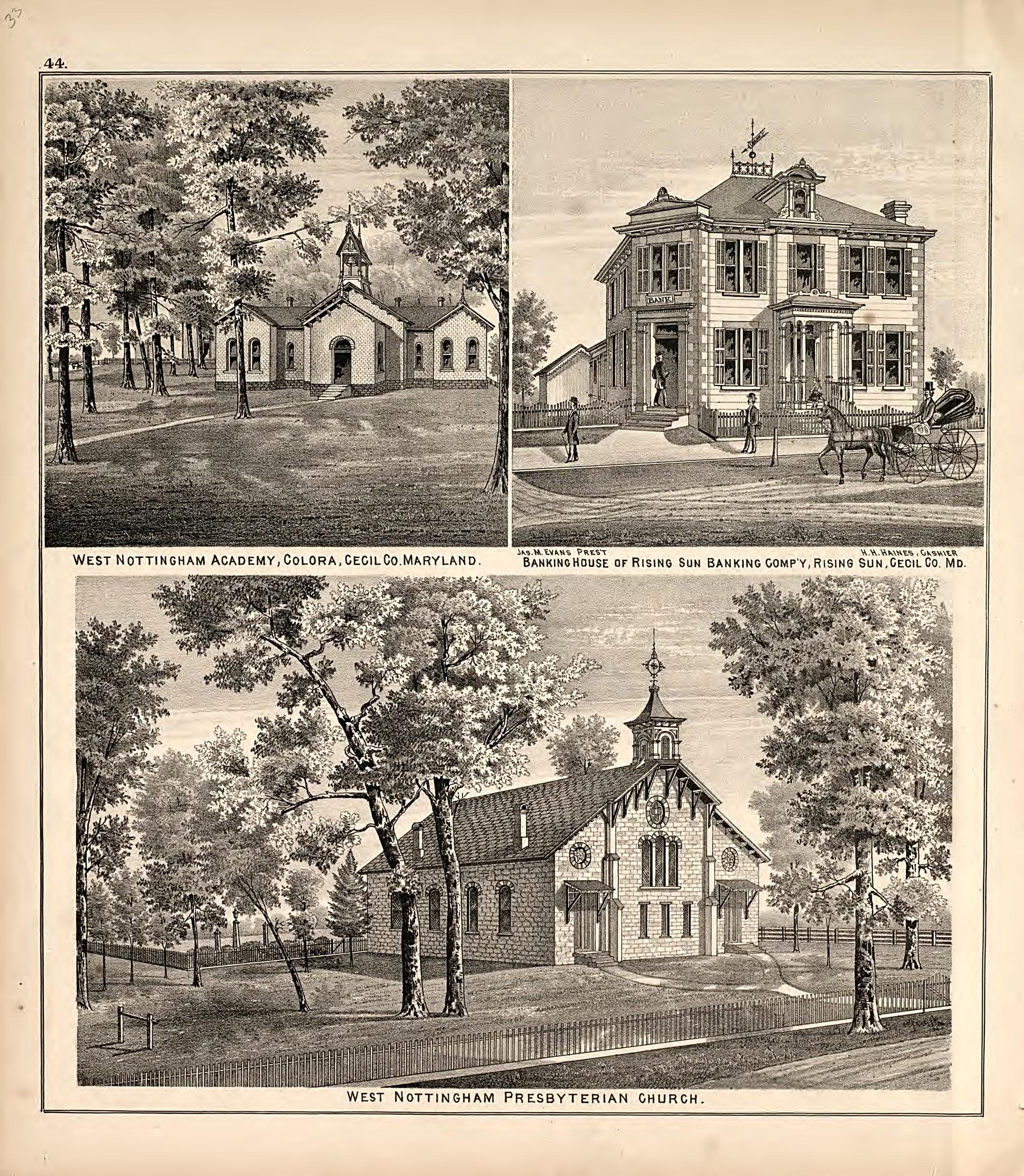 3 Views from an Illustrated Atlas of Cecil County, Maryland 1877 by Relic Map Company