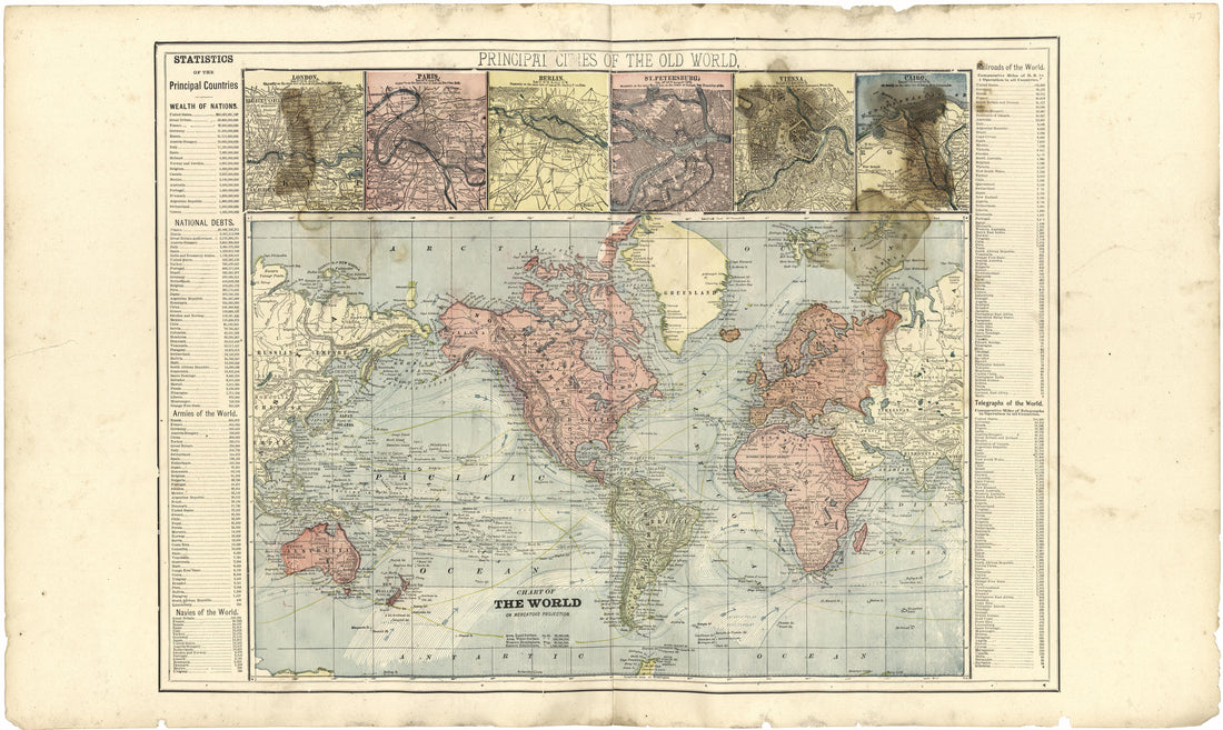 Chart of the World On Mercator&