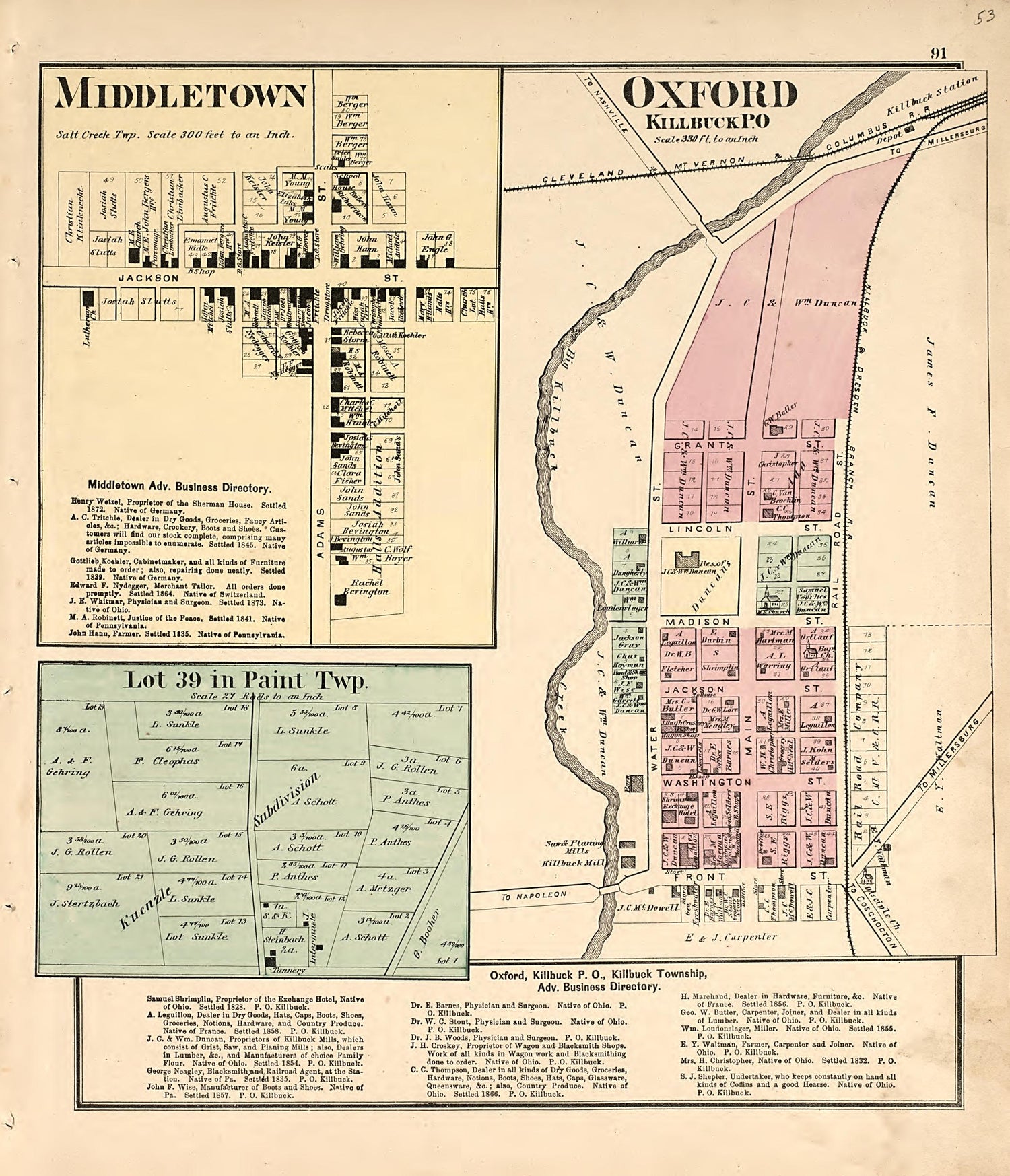 Middleton - Oxford - Lot 39 In Paint Township from Caldwell&