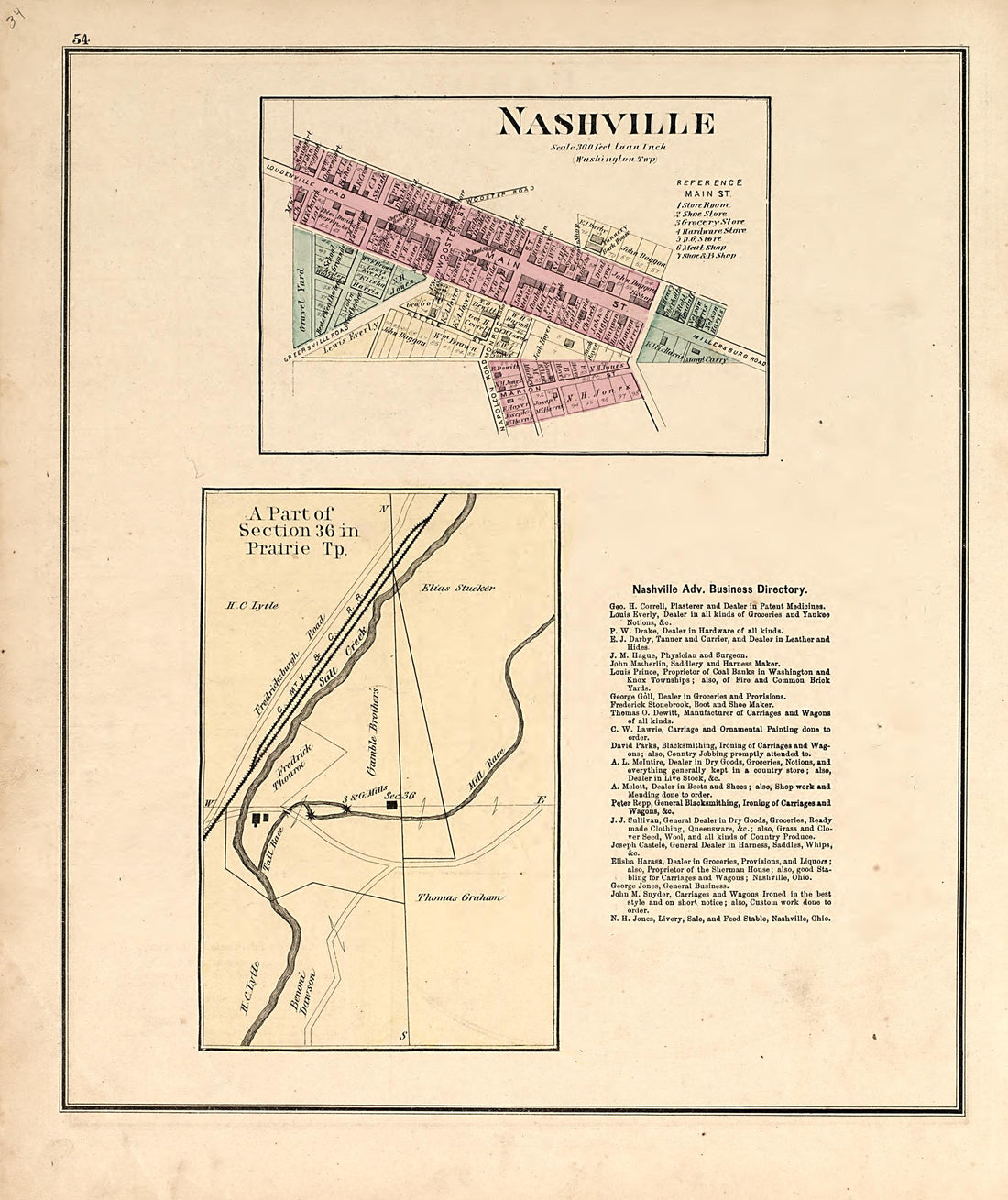 Nashville - Part of Section 36 In Prairie Tp. from Caldwell&