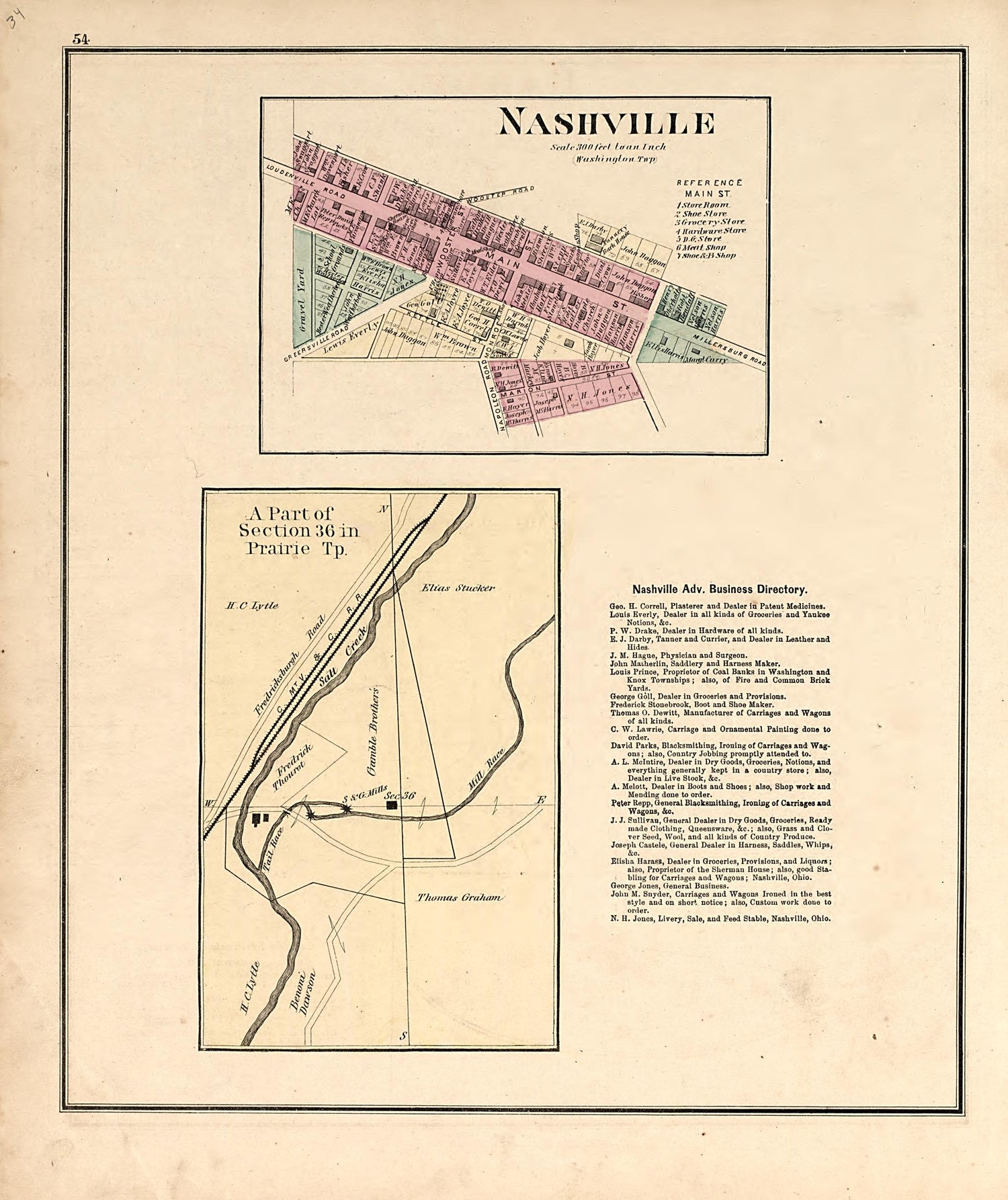 Nashville - Part of Section 36 In Prairie Tp. from Caldwell&