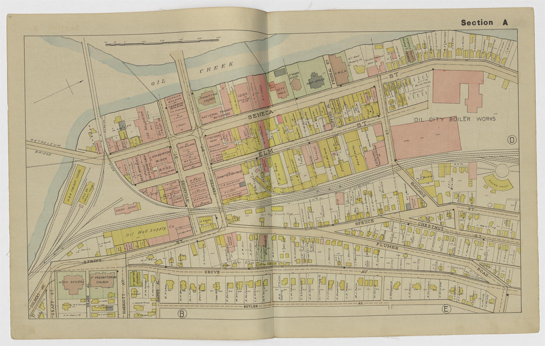 This old map of Howard County, Missouri, Oil City, Pennsylvania,  was created by Beers, J. L.|Bord, C. J.|Hart, Chas. (Charles) in 1915