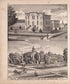 Kosciusko County Courthouse; Warsaw, Ind. from Combination Atlas Map of Kosciusko County, Indiana 1879 by Relic Map Company