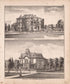 Multiple Residence Sketches (continued) from Combination Atlas Map of Kosciusko County, Indiana 1879 by Relic Map Company