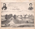 Residence of Isaac M. Powell from Combination Atlas Map of Kosciusko County, Indiana 1879 by Relic Map Company