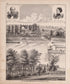 Multiple Residence Sketches (continued) from Combination Atlas Map of Kosciusko County, Indiana 1879 by Relic Map Company