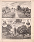 Tibbitts & Stevens Residences from Combination Atlas Map of Kosciusko County, Indiana 1879 by Relic Map Company