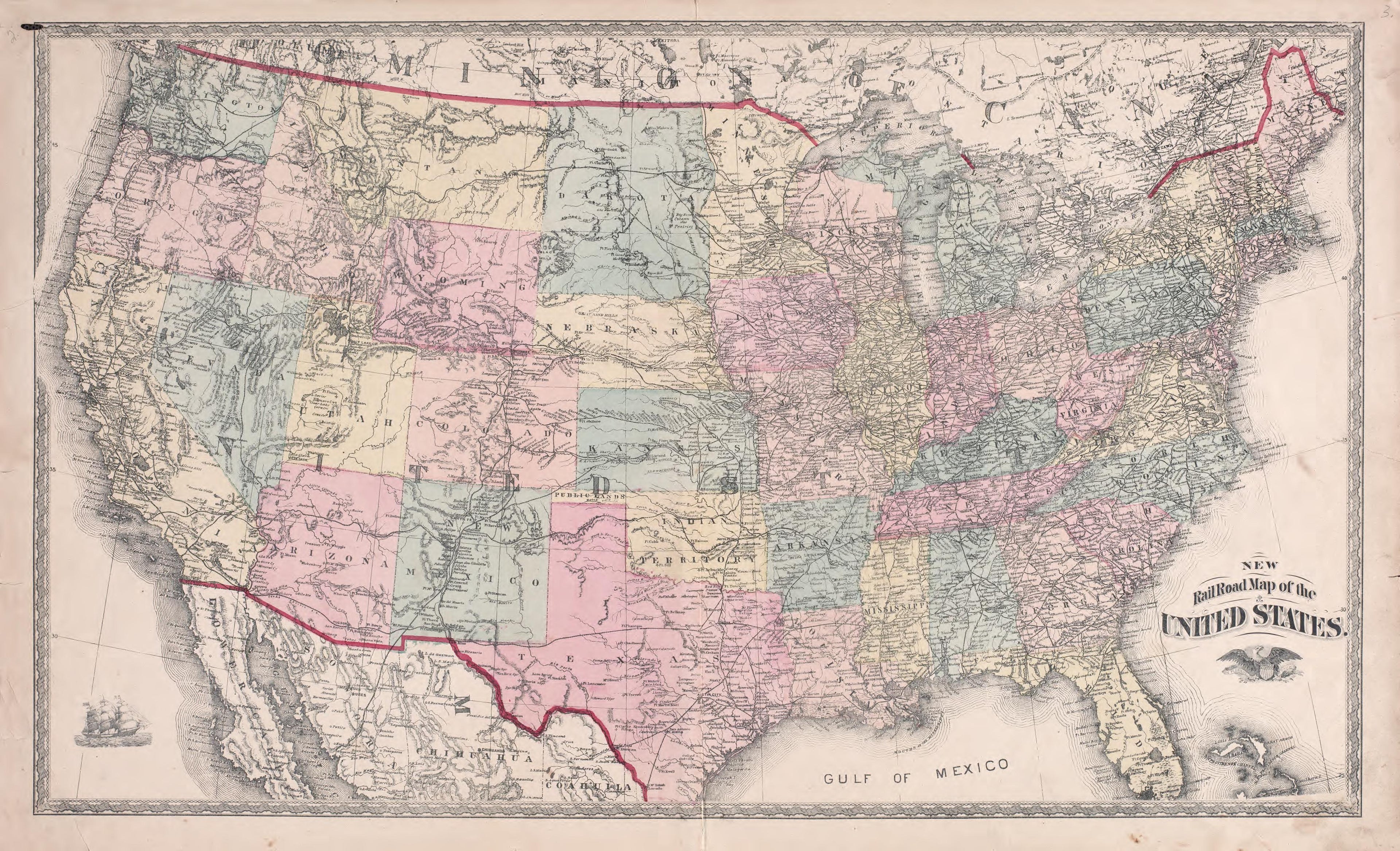 United States from Combination Atlas Map of Kosciusko County, Indiana 1879 by Relic Map Company