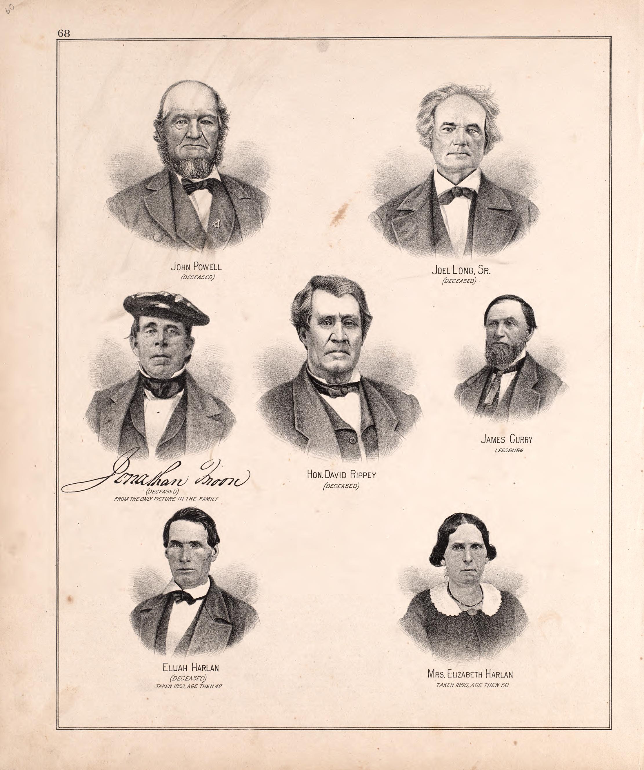 Representative Group of Members of Medical Society (continued) from Combination Atlas Map of Kosciusko County, Indiana 1879 by Relic Map Company