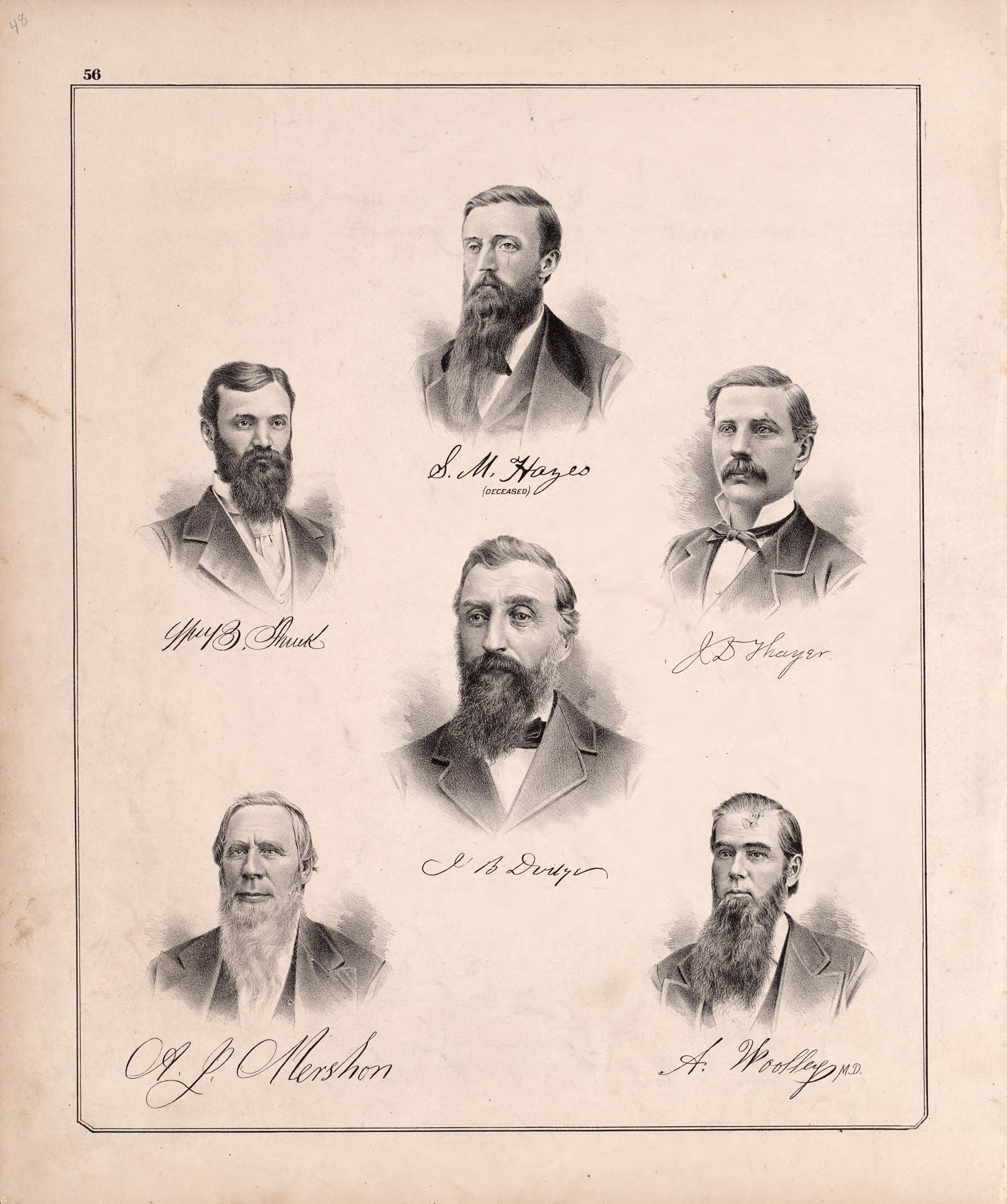 Multiple Sketches from Combination Atlas Map of Kosciusko County, Indiana 1879 by Relic Map Company