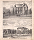 Multiple Residence Sketches (continued) from Combination Atlas Map of Kosciusko County, Indiana 1879 by Relic Map Company