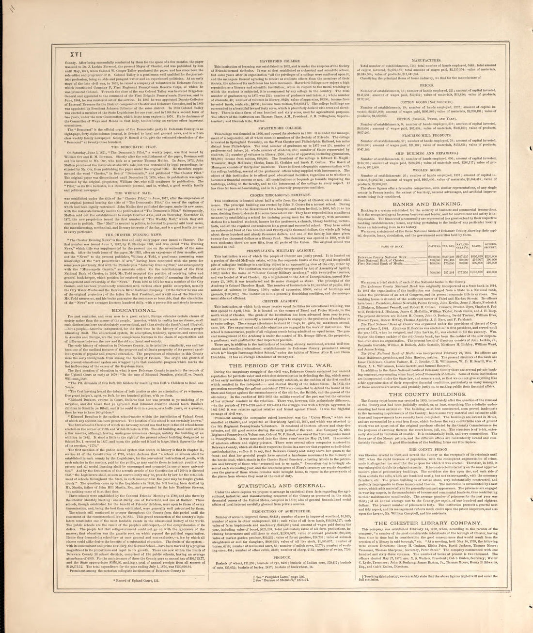 History of Delaware County, Pennsylvania, P. 4 from Combination Atlas Map of Delaware County, Pennsylvania 1875 by Relic Map Company
