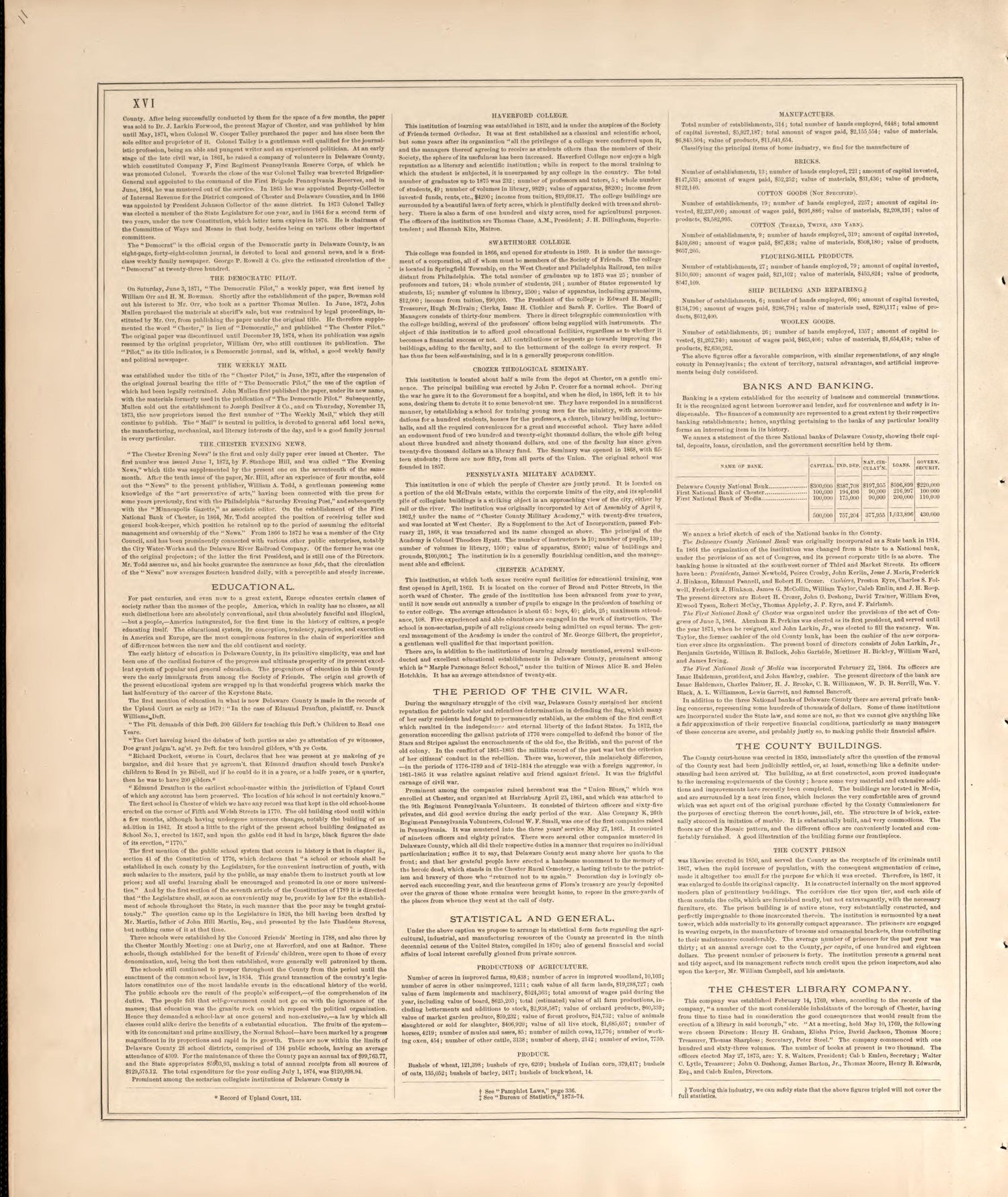 History of Delaware County, Pennsylvania, P. 4 from Combination Atlas Map of Delaware County, Pennsylvania 1875 by Relic Map Company