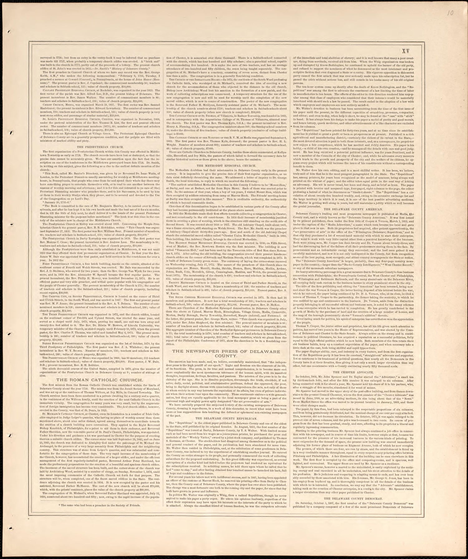 History of Delaware County, Pennsylvania, P. 3 from Combination Atlas Map of Delaware County, Pennsylvania 1875 by Relic Map Company
