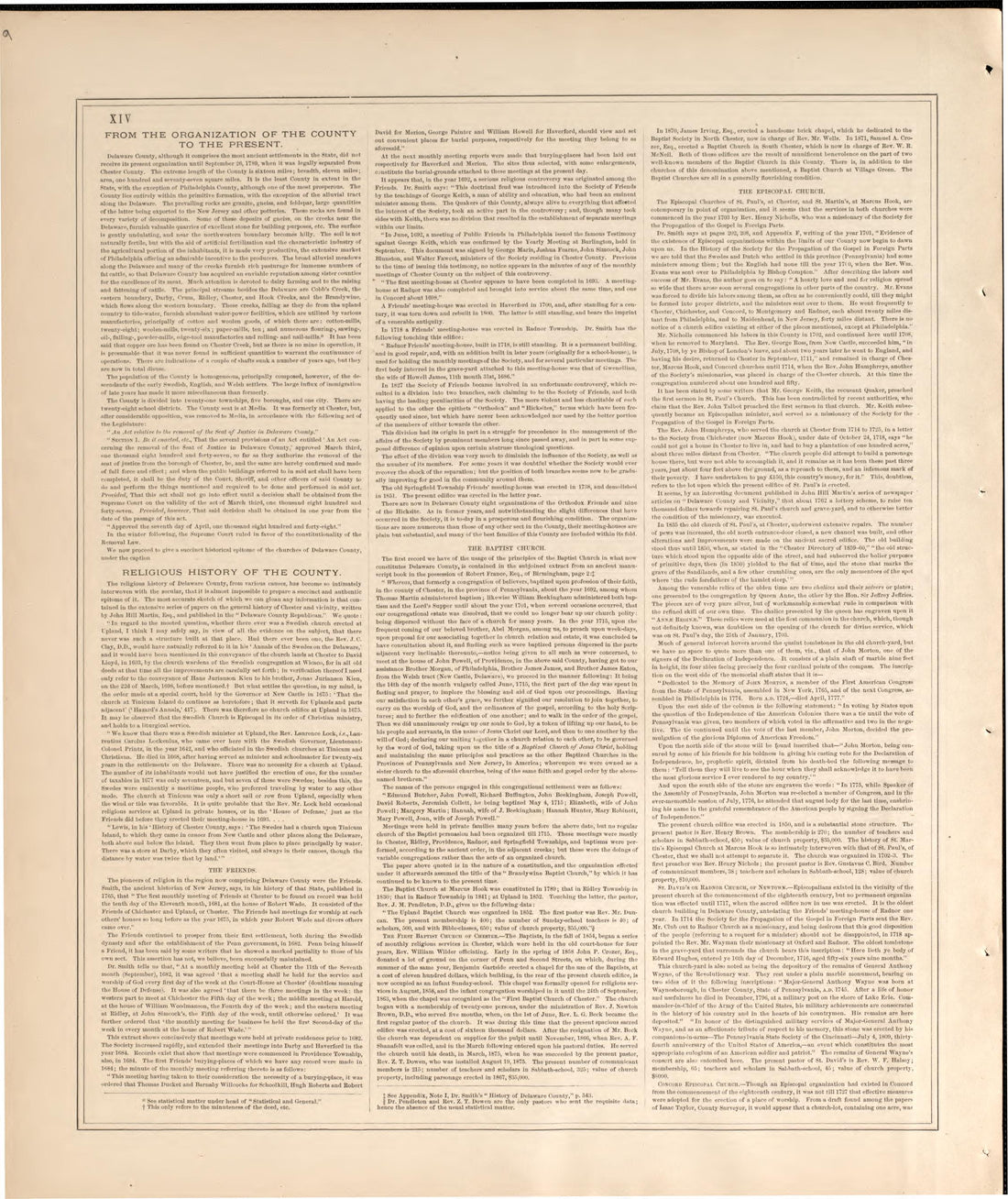 History of Delaware County, Pennsylvania, P. 2 from Combination Atlas Map of Delaware County, Pennsylvania 1875 by Relic Map Company