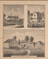 Illustrations of Hickman/ Ogden/ Larkin from Combination Atlas Map of Delaware County, Pennsylvania 1875 by Relic Map Company