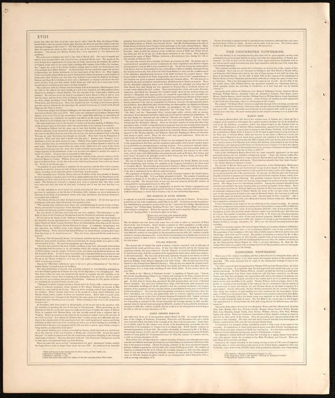 History of Delaware County, Pennsylvania, P. 6 from Combination Atlas Map of Delaware County, Pennsylvania 1875 by Relic Map Company
