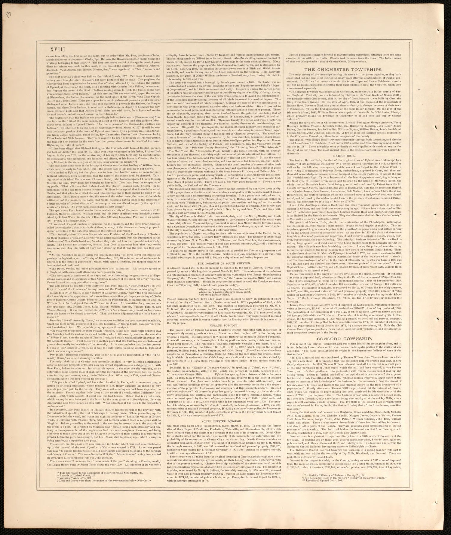 History of Delaware County, Pennsylvania, P. 6 from Combination Atlas Map of Delaware County, Pennsylvania 1875 by Relic Map Company