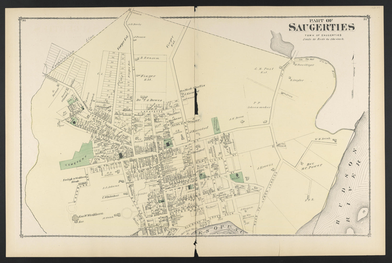 Image 25 of County Atlas of Ulster, New York from County Atlas of Ulster, New York : from Recent and Actual Surveys and Records 1875 by Relic Map Company