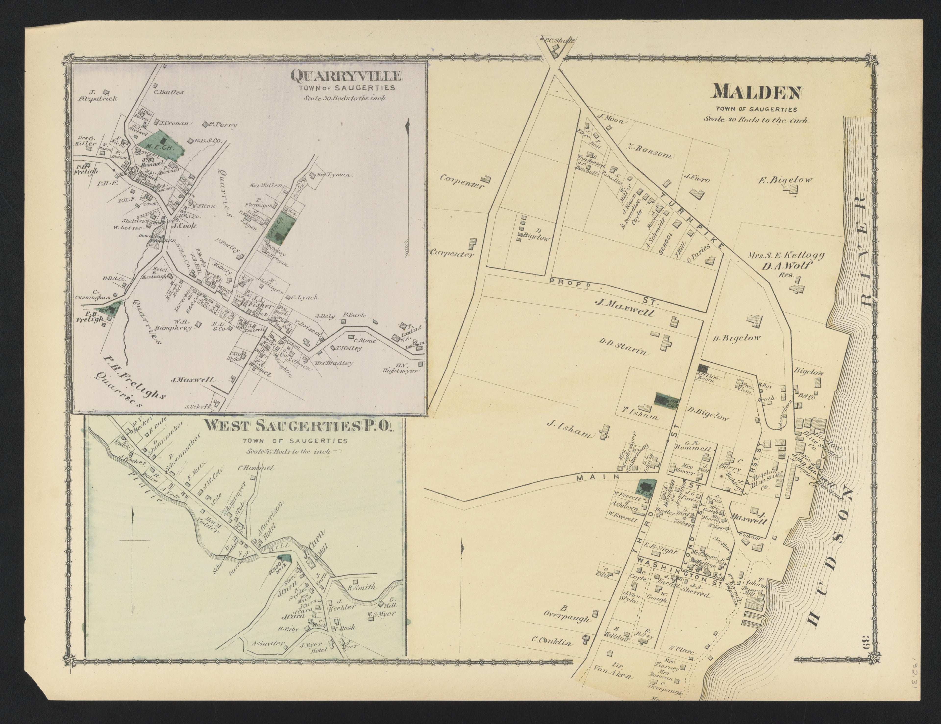 Image 27 of County Atlas of Ulster, New York from County Atlas of Ulster, New York : from Recent and Actual Surveys and Records 1875 by Relic Map Company