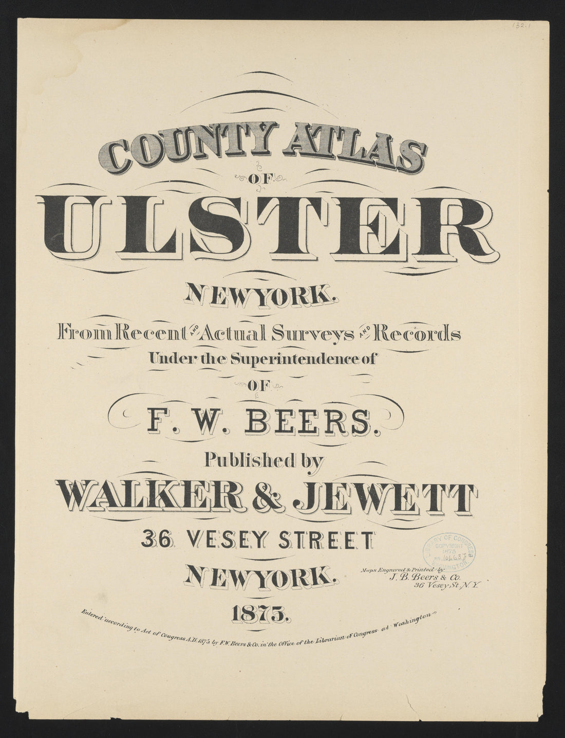 Image 2 of County Atlas of Ulster, New York from County Atlas of Ulster, New York : from Recent and Actual Surveys and Records 1875 by Relic Map Company