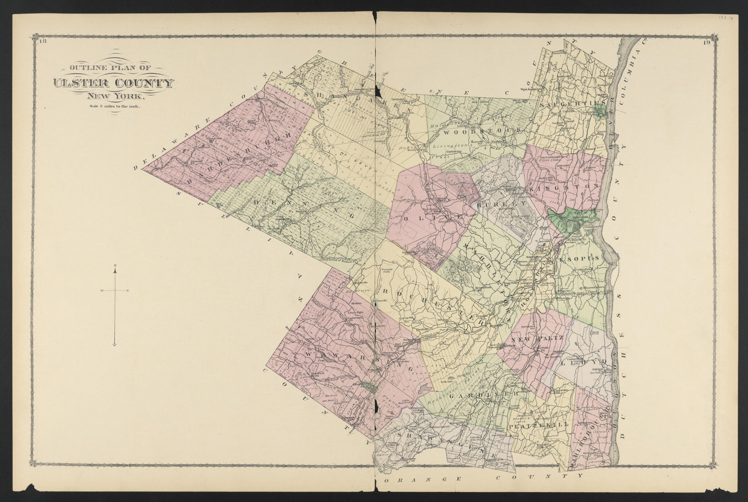 Image 14 of County Atlas of Ulster, New York from County Atlas of Ulster, New York : from Recent and Actual Surveys and Records 1875 by Relic Map Company