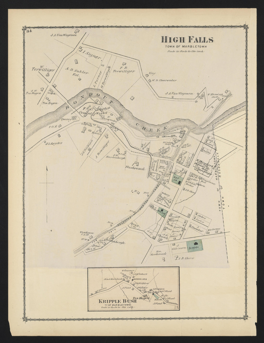 Image 57 of County Atlas of Ulster, New York from County Atlas of Ulster, New York : from Recent and Actual Surveys and Records 1875 by Relic Map Company