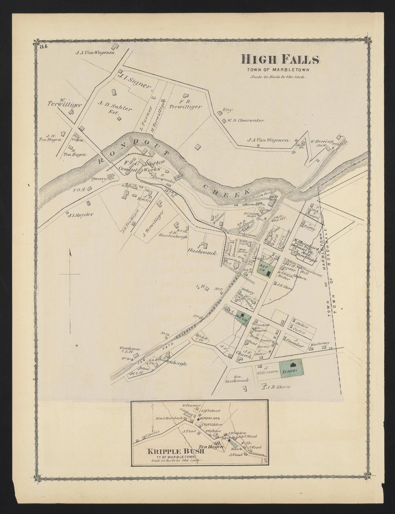 Image 57 of County Atlas of Ulster, New York from County Atlas of Ulster, New York : from Recent and Actual Surveys and Records 1875 by Relic Map Company