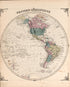 Western Hemisphere from an Illustrated Historical Atlas of Henry County, Indiana 1875 by Relic Map Company