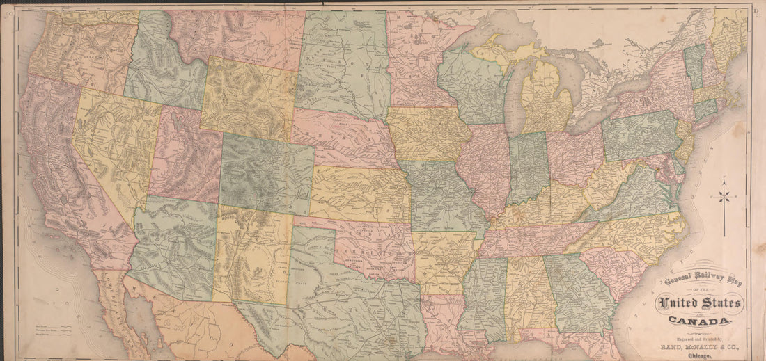 United States from an Illustrated Historical Atlas of Henry County, Indiana 1875 by Relic Map Company