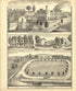 Packing House & Stock Yard and Ewingville Hotel, Stables and Driving Park from Combination Atlas Map of Mercer County, New Jersey 1875 by Relic Map Company