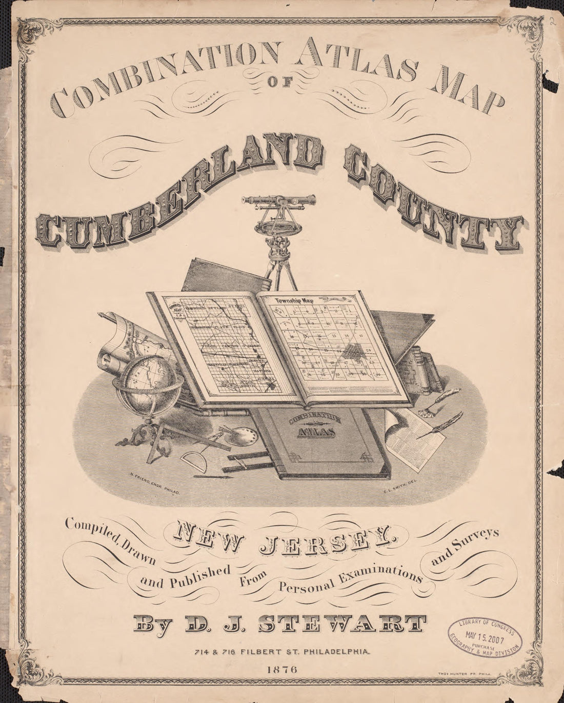 Title Page from Combination Atlas Map of Cumberland County, New Jersey 1876 by Relic Map Company