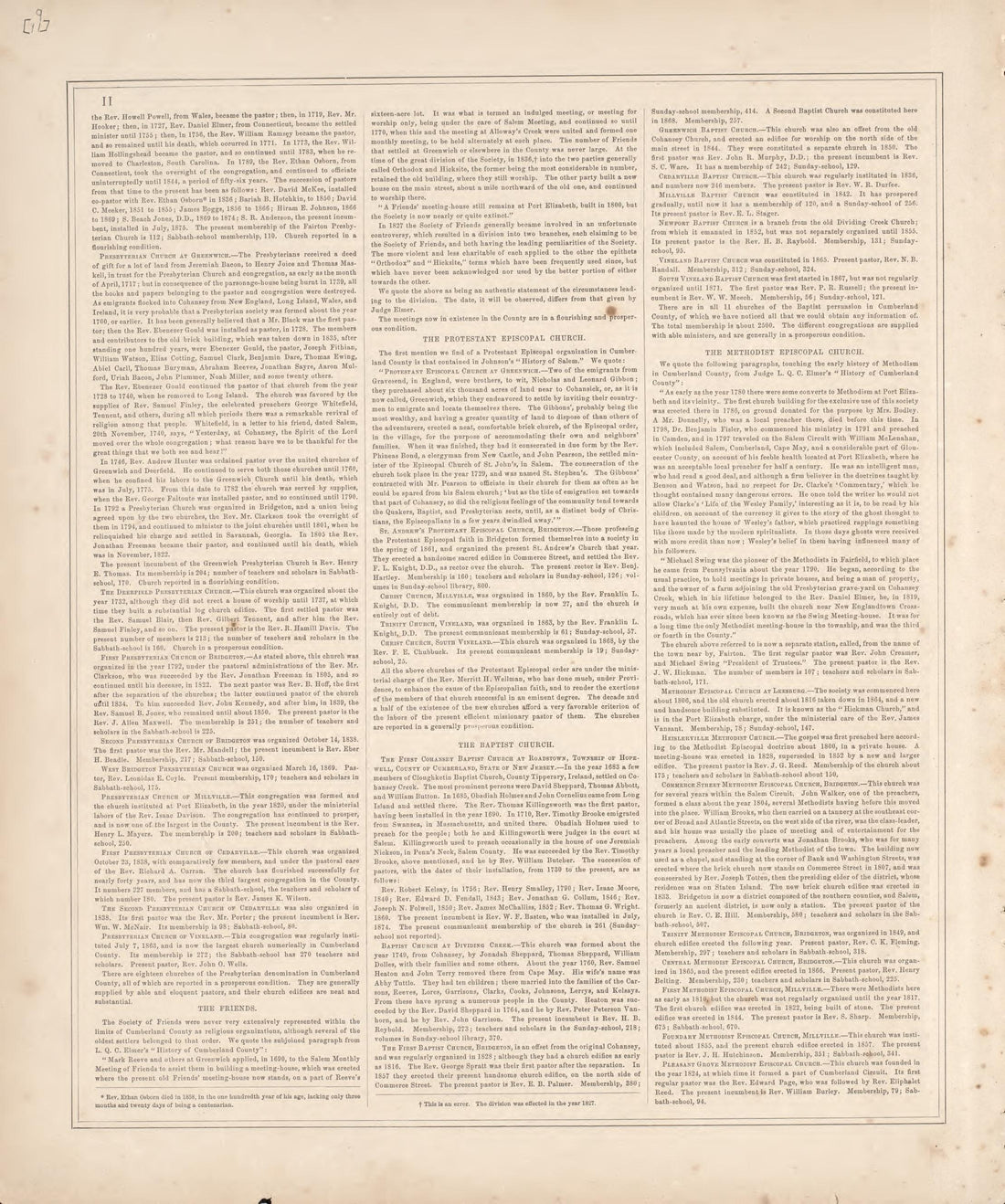 History of County - 2 from Combination Atlas Map of Cumberland County, New Jersey 1876 by Relic Map Company