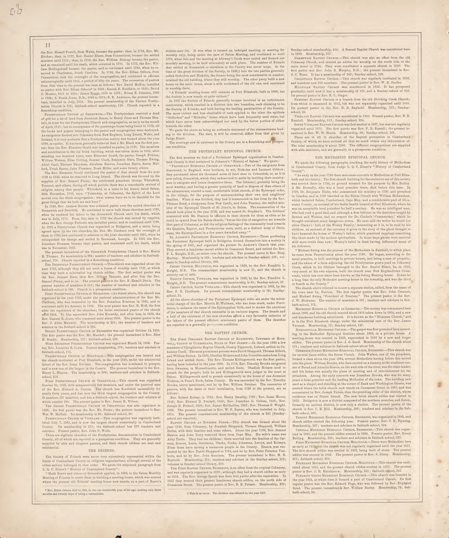 History of County - 2 from Combination Atlas Map of Cumberland County, New Jersey 1876 by Relic Map Company
