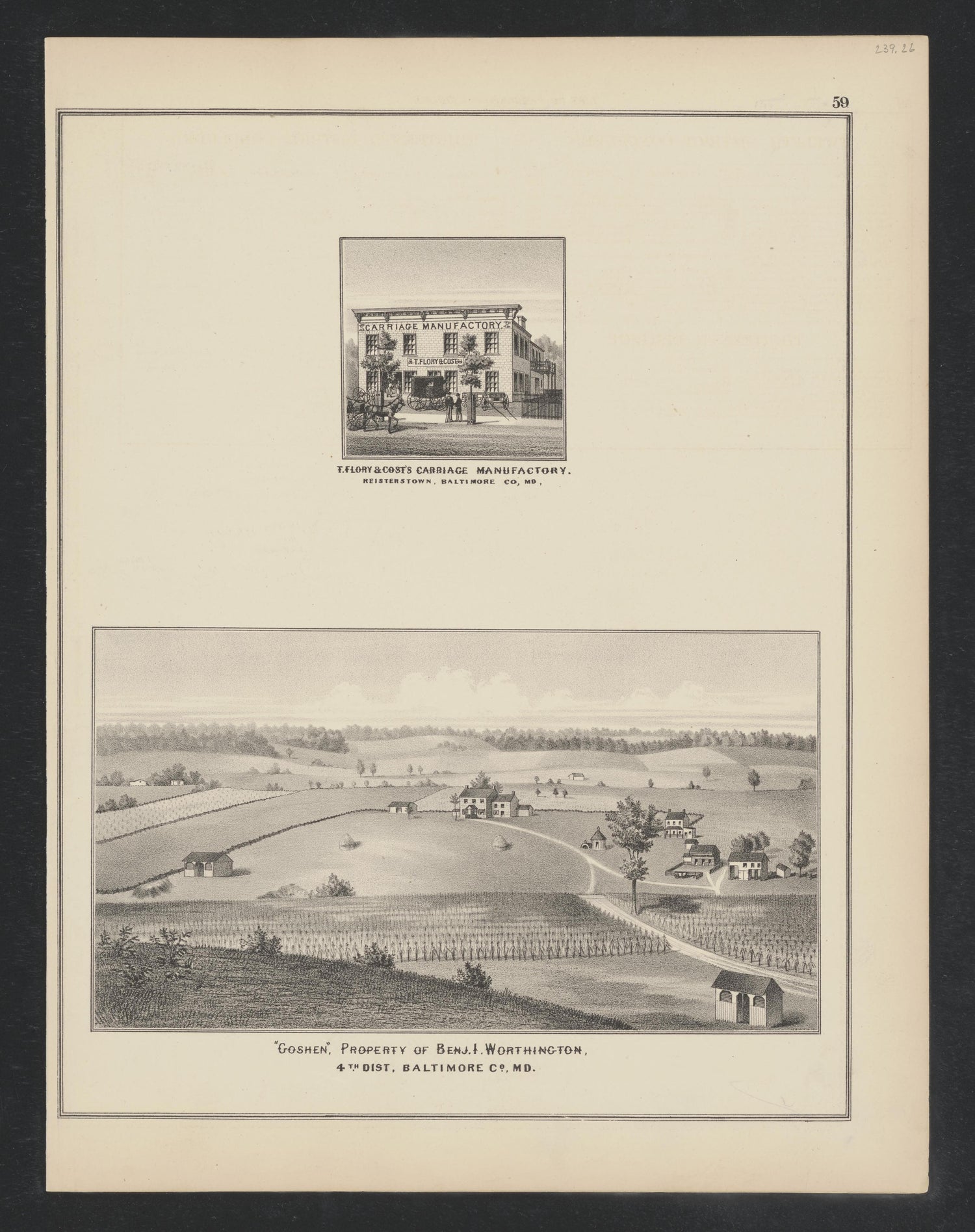 Image 47 of Atlas of Baltimore County, Maryland from Atlas of Baltimore County, Maryland 1877 by Relic Map Company