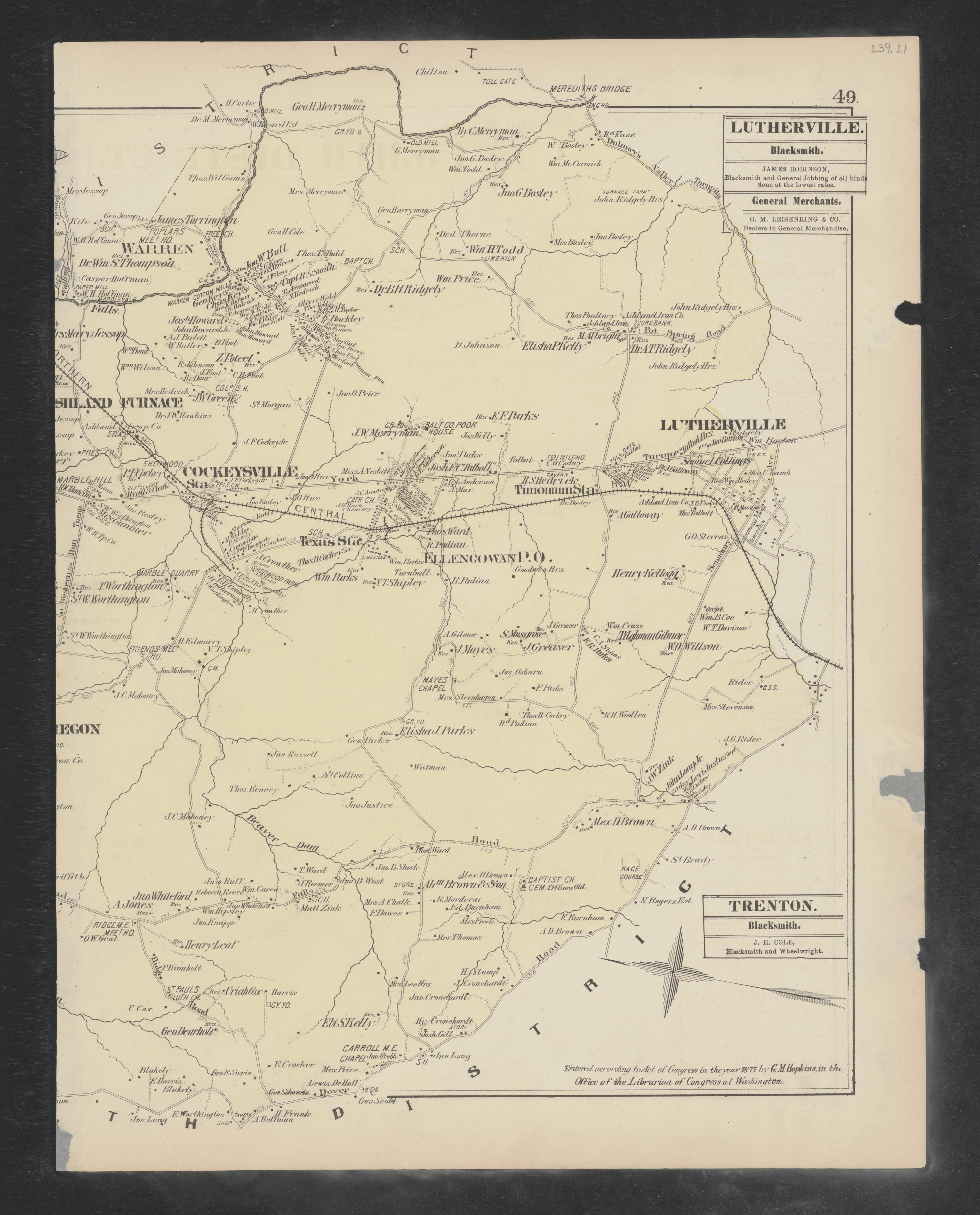 Image 37 of Atlas of Baltimore County, Maryland from Atlas of Baltimore County, Maryland 1877 by Relic Map Company