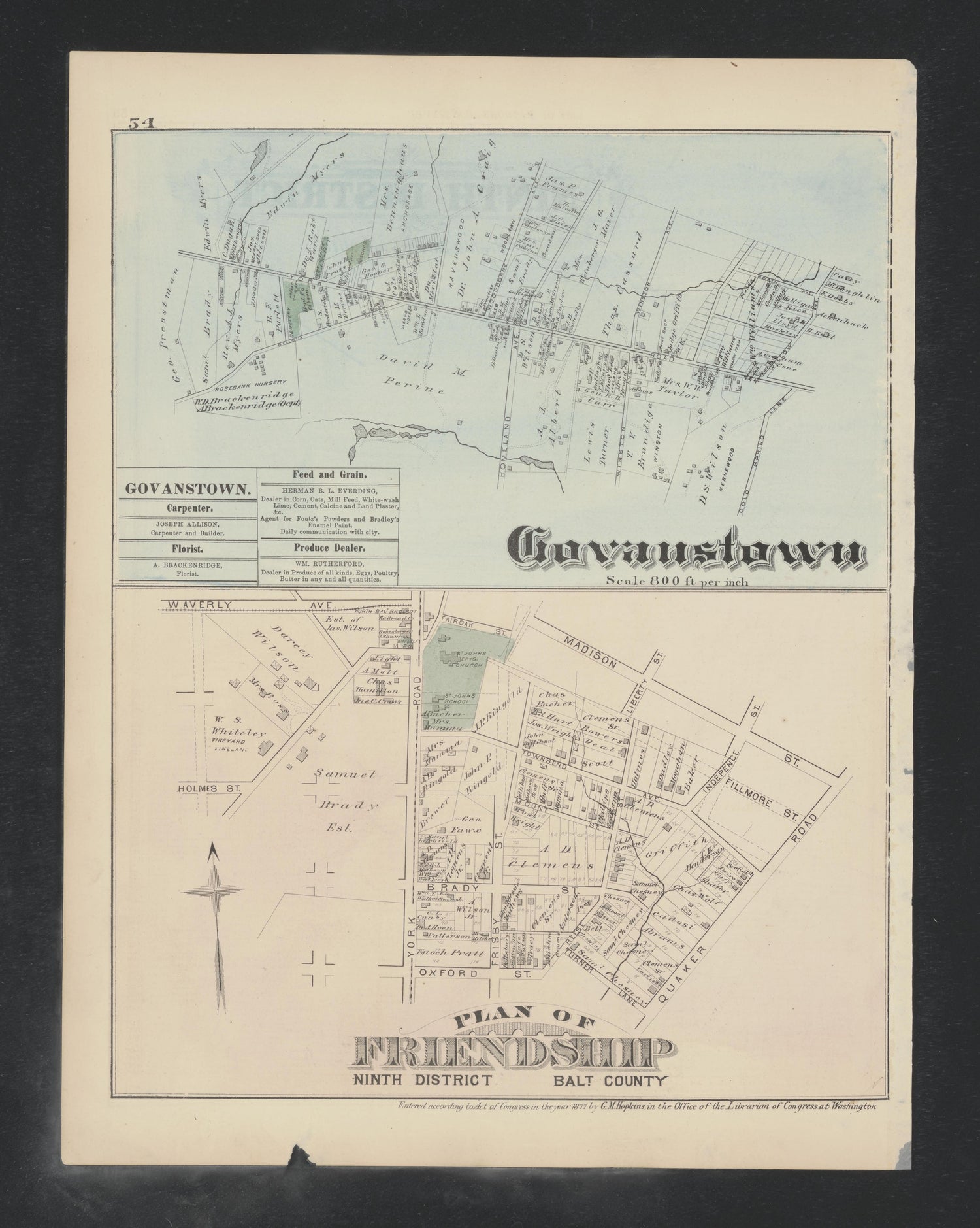 Image 42 of Atlas of Baltimore County, Maryland from Atlas of Baltimore County, Maryland 1877 by Relic Map Company