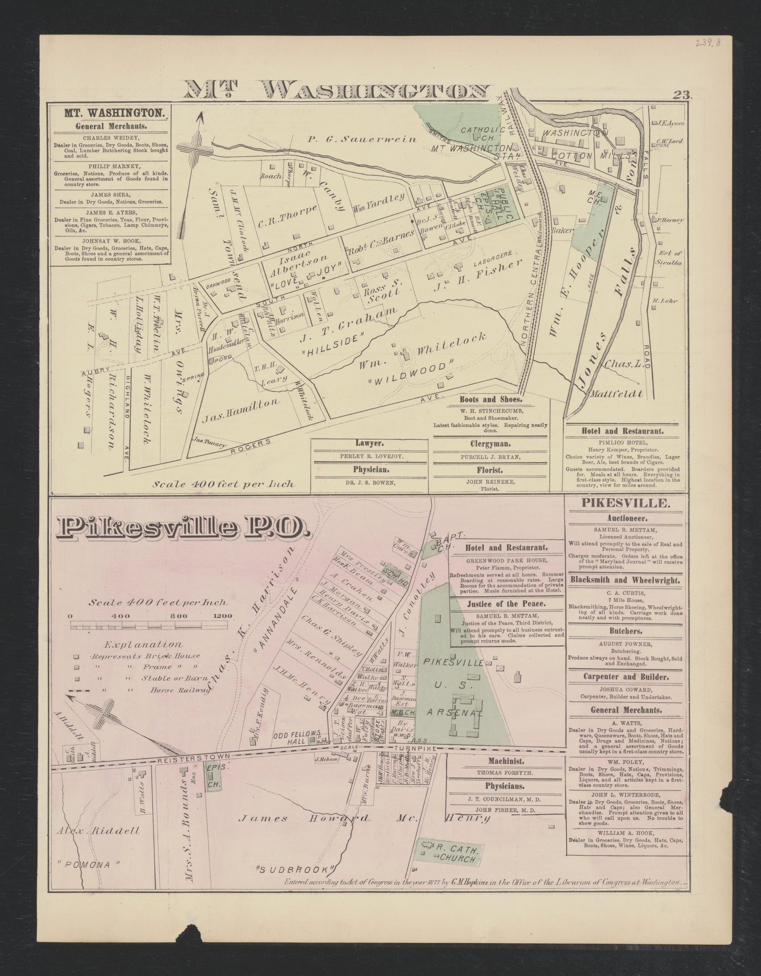 Image 13 of Atlas of Baltimore County, Maryland from Atlas of Baltimore County, Maryland 1877 by Relic Map Company