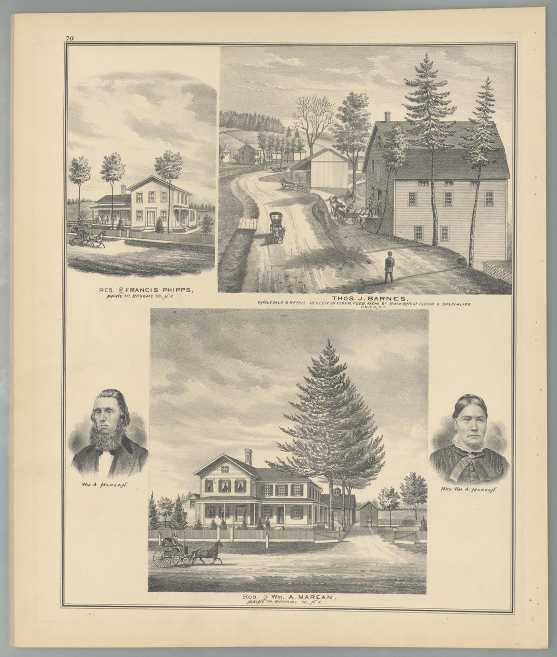 Image 70 of Combination Atlas Map of Broome County, New York from Combination Atlas Map of Broome County, New York 1876 by Relic Map Company