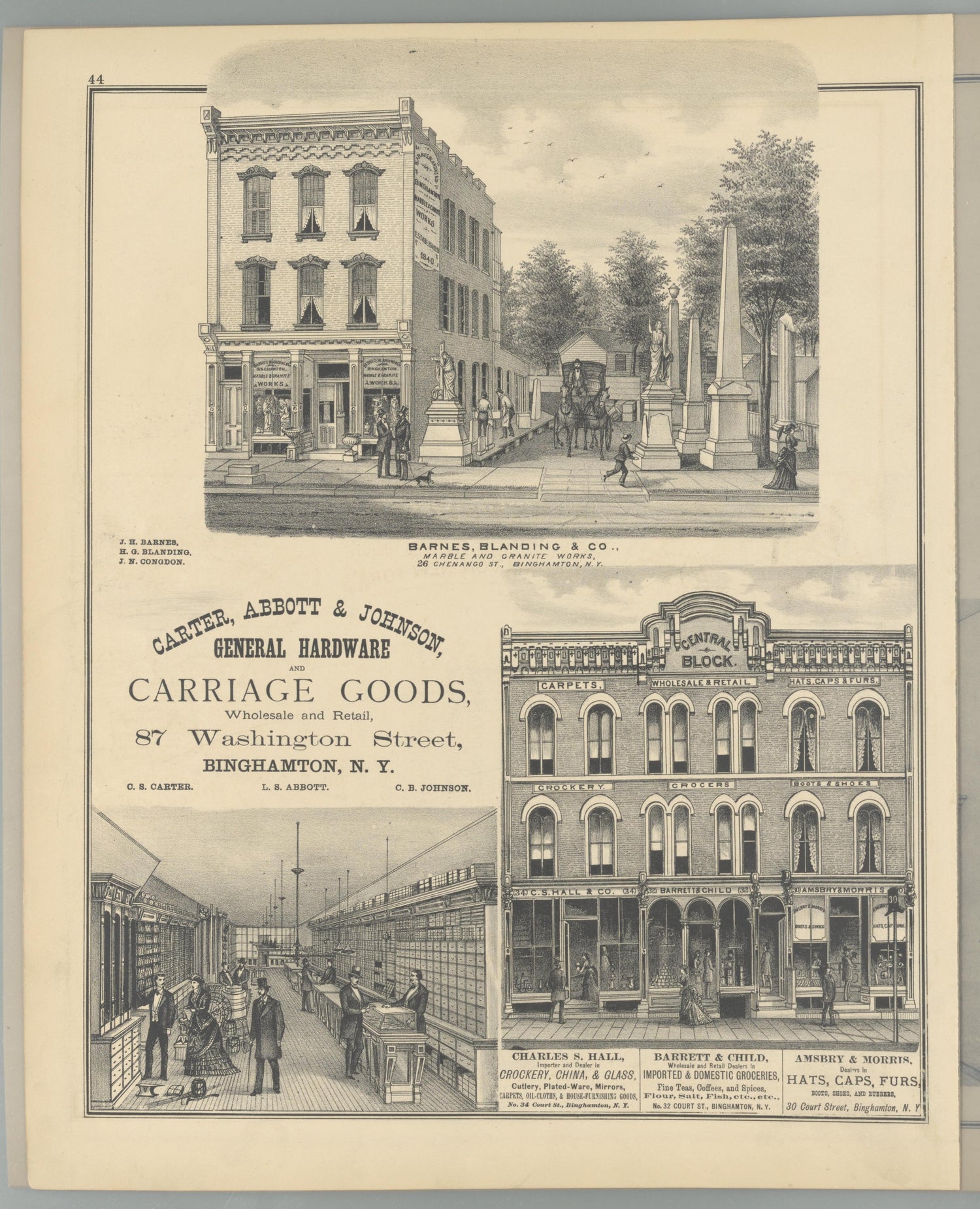 Image 38 of Combination Atlas Map of Broome County, New York from Combination Atlas Map of Broome County, New York 1876 by Relic Map Company