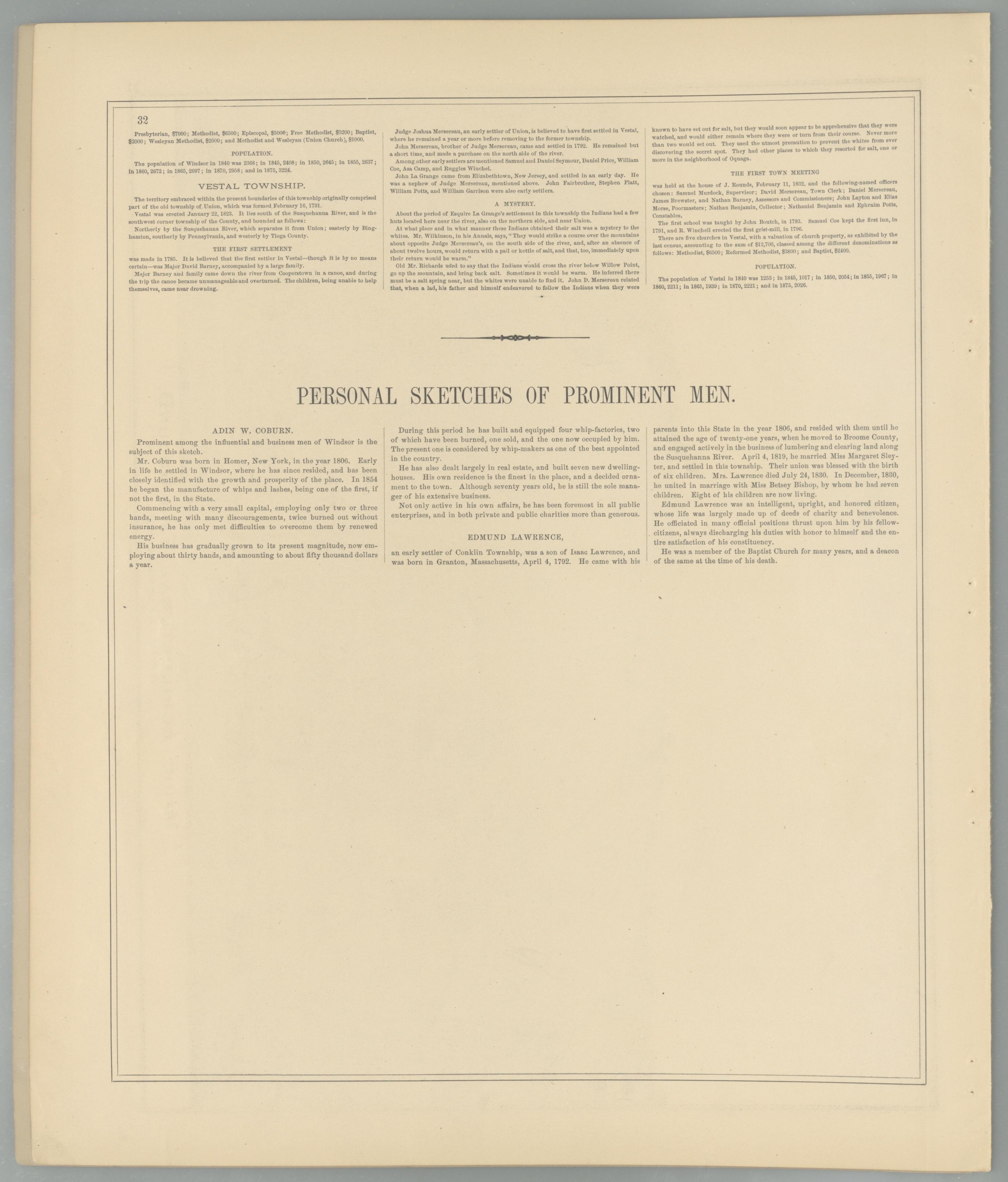 Image 27 of Combination Atlas Map of Broome County, New York from Combination Atlas Map of Broome County, New York 1876 by Relic Map Company