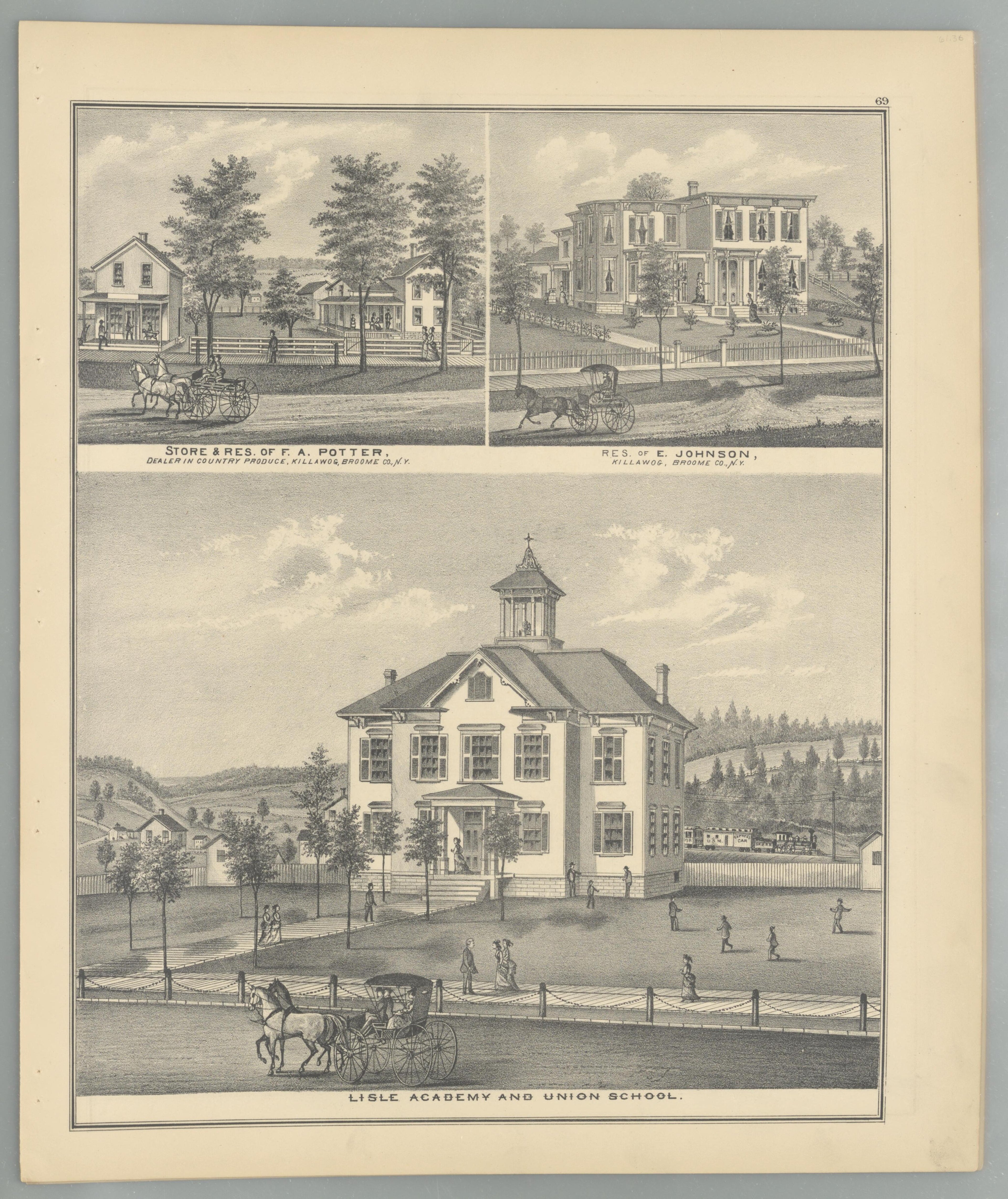 Image 63 of Combination Atlas Map of Broome County, New York from Combination Atlas Map of Broome County, New York 1876 by Relic Map Company