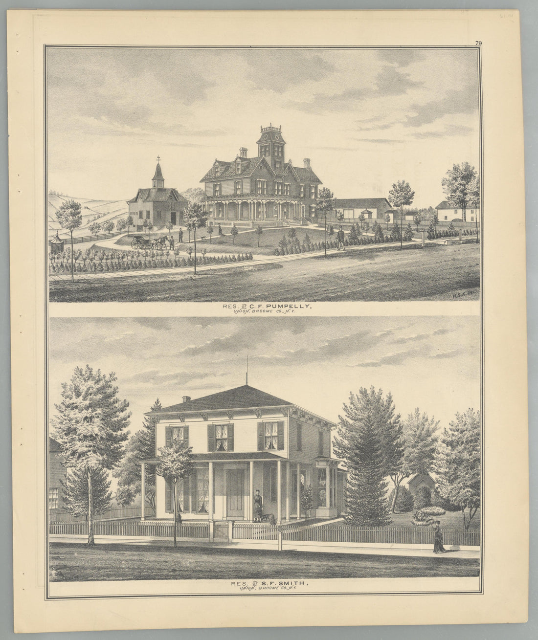 Image 73 of Combination Atlas Map of Broome County, New York from Combination Atlas Map of Broome County, New York 1876 by Relic Map Company