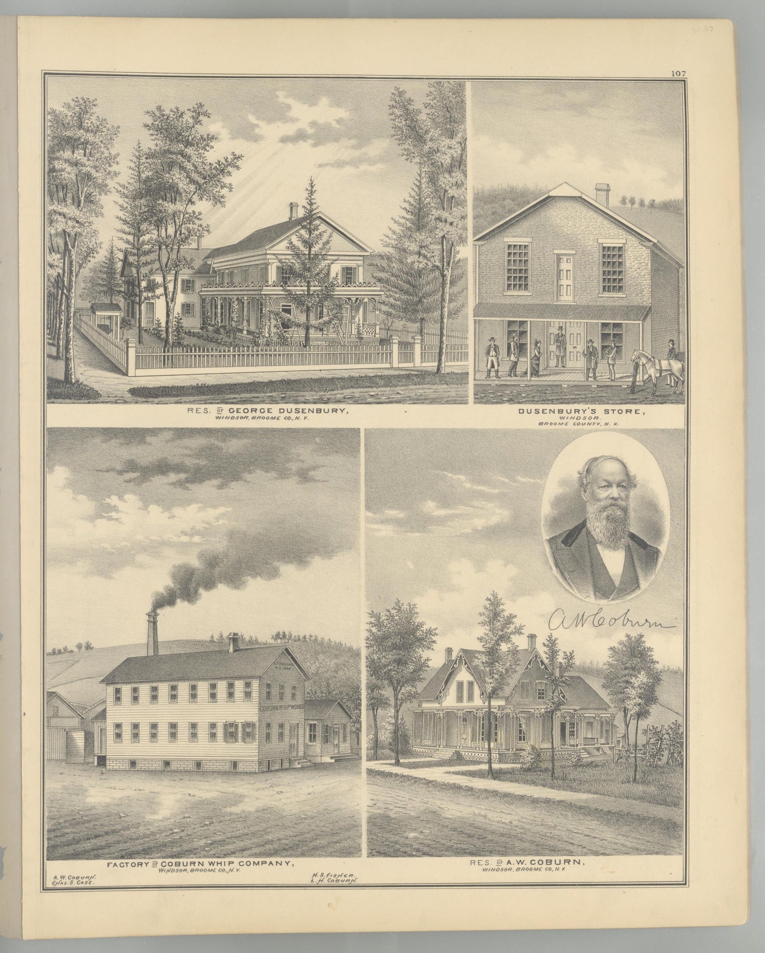 Image 104 of Combination Atlas Map of Broome County, New York from Combination Atlas Map of Broome County, New York 1876 by Relic Map Company