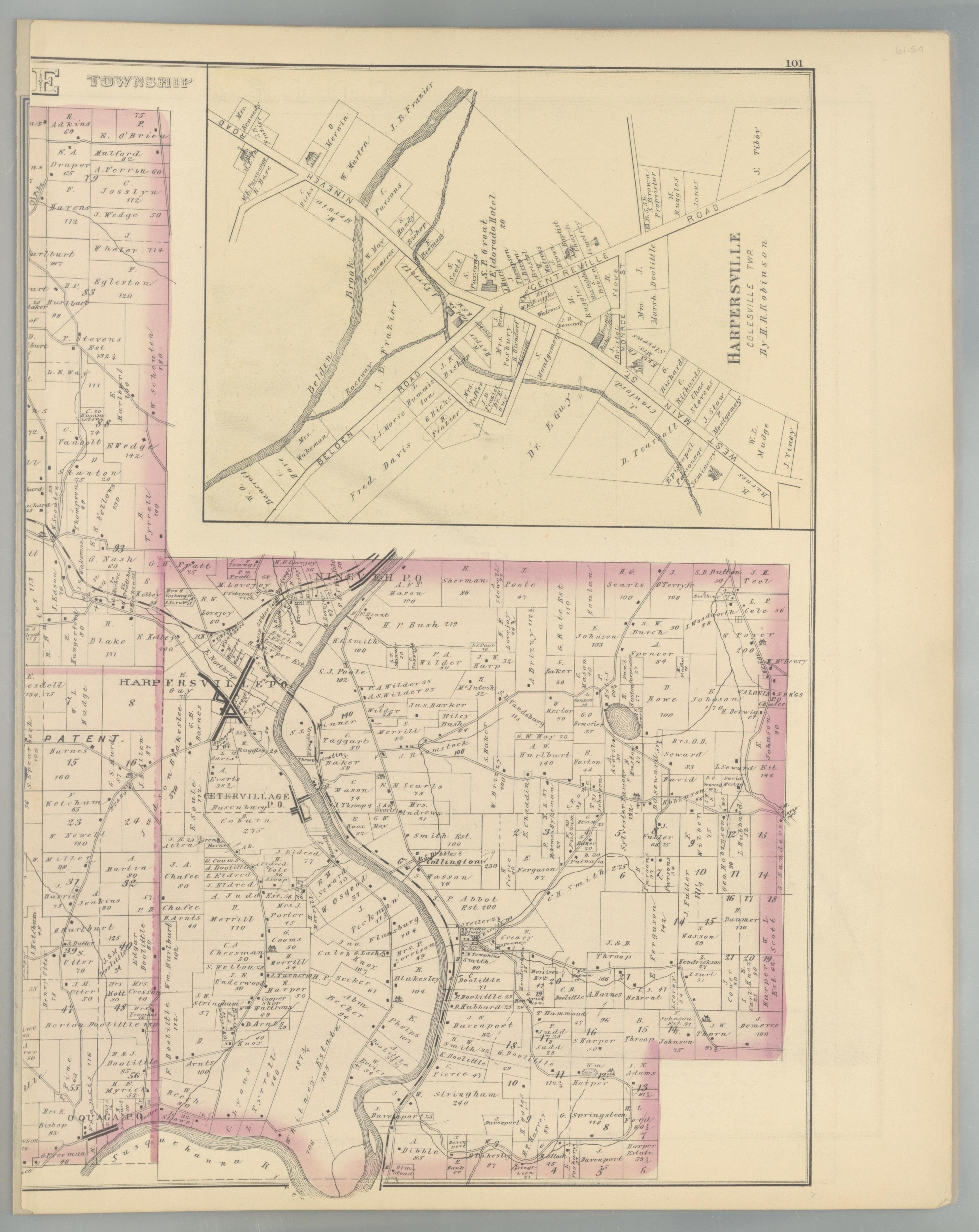 Image 98 of Combination Atlas Map of Broome County, New York from Combination Atlas Map of Broome County, New York 1876 by Relic Map Company