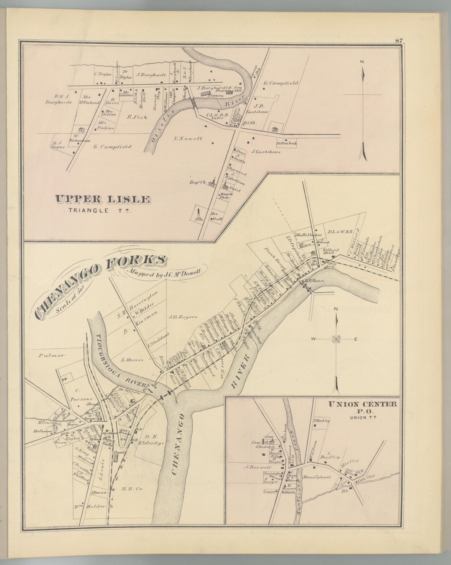 Image 84 of Combination Atlas Map of Broome County, New York from Combination Atlas Map of Broome County, New York 1876 by Relic Map Company