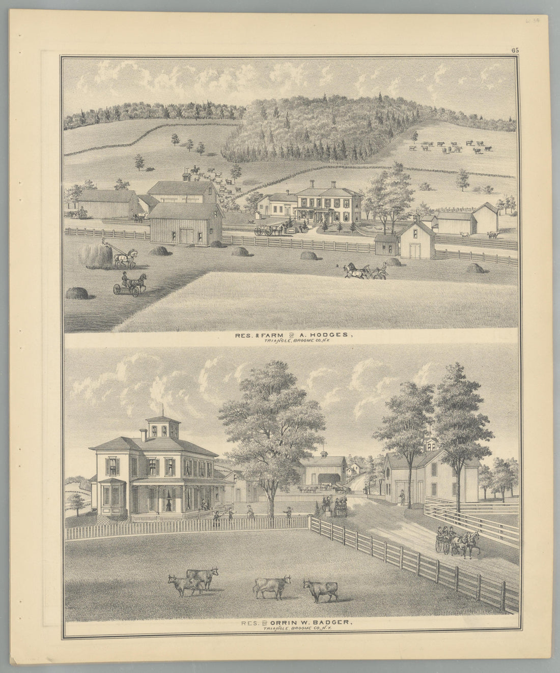 Image 59 of Combination Atlas Map of Broome County, New York from Combination Atlas Map of Broome County, New York 1876 by Relic Map Company