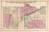 Swan Creek, James and Spalding Townships from Atlas of Saginaw County, Michigan : from Recent and Actual Surveys and Records 1877 by Relic Map Company