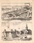 2 Views of Saginaw City from Atlas of Saginaw County, Michigan : from Recent and Actual Surveys and Records 1877 by Relic Map Company