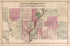 Plan of Saginaw and East Saginaw Cities from Atlas of Saginaw County, Michigan : from Recent and Actual Surveys and Records 1877 by Relic Map Company